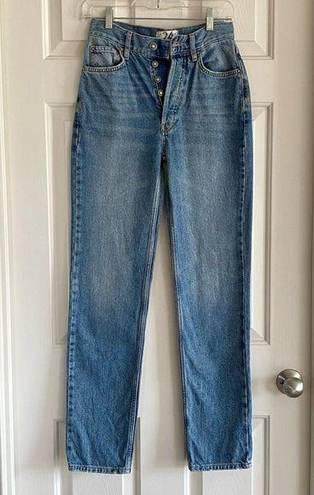 We The Free Free People Medium Wash High Rise Straight Leg Lasso Jeans - Women’s Size 24