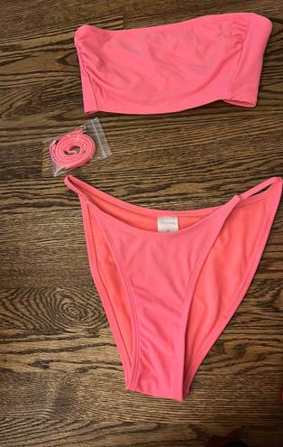 Target coral  bikini