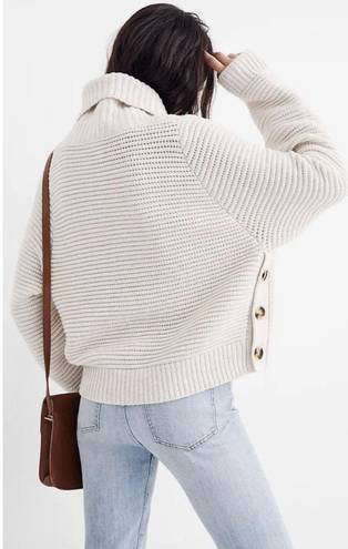 Madewell  Burgundy Side-Button Turtleneck Sweater