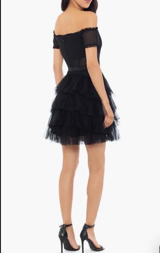 Betsy and Adam Corset Tulle Off the Shoulder Mini Dress- NEVER WORN!