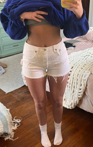 Levi’s White 501 Shorts