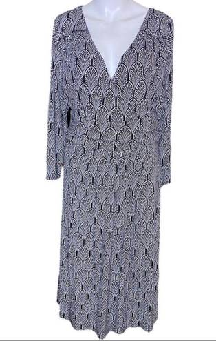 Maeve Anthro  galena print 3/4 sleeve midi dress small