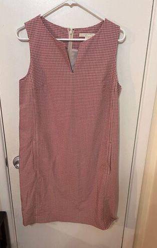 W By Worth  PINK CHECKED SHIFT DRESS WOMENS SIZE 6