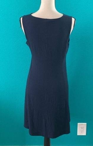 Eileen Fisher  Midnight blue v-neck K/L shaped dress