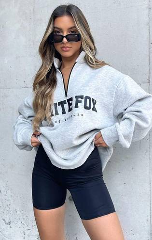 White Fox Boutique White Fox High Standard Zip Front Sweater Grey Marle Size M / L