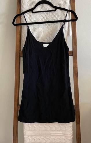 Aritzia Wilfred from  black spaghetti strap classic V neck mini dress
