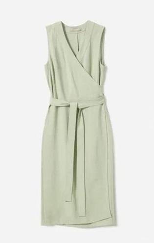 Everlane  Japanese GoWeave Sleeveless Wrap Dress in Mint Green 4 NWT