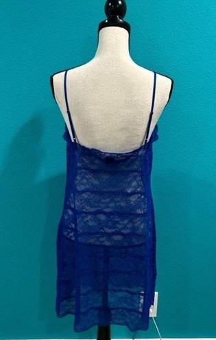 Natori Private luxuries by  dark blue lace cami tank dress in size xl