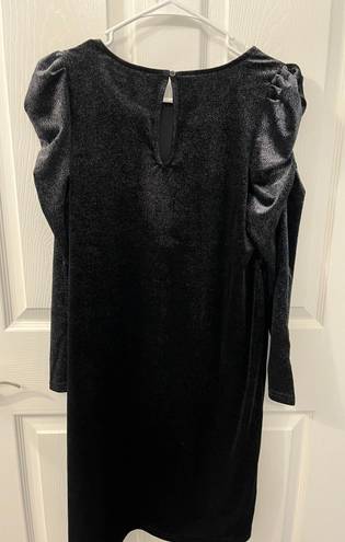 Loft NWOT  Size Small Black and Silver Metallic Dress