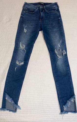 EXPRESS Distressed Ankle Jeans