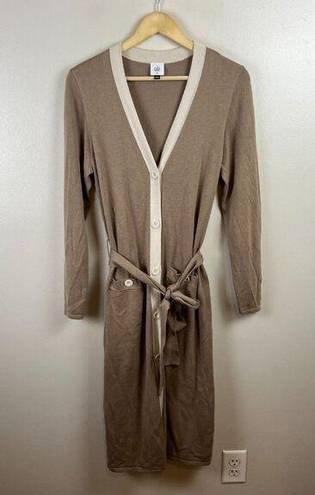 CAbi  Genteel Sweater Cardigan Size Medium Long Duster Button Front l Brown 6161