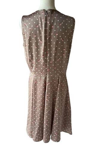 Krass&co NY &  Eva Mendes Taupe Floral Dress Size 12