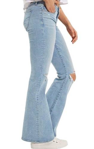 American Eagle NWT  Size 16 AE Next Level Stretch Low Rise Flare Jean Light Wash