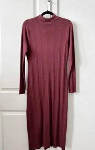 L'Agence NWT  Adley Long Sleeve Sweater Dress in Burgundy  size L