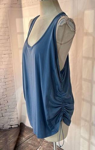 Avia  blue racer back side drawstring workout tank top size xxl