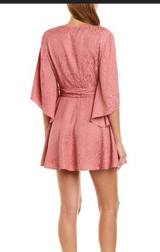 Finders Keepers  Pink Leopard Print Wrap Dress