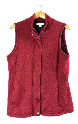 Coldwater Creek Women’s Red  Zip Up Vest L