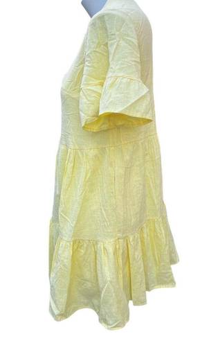 Fancyinn  yellow short sleeve dress