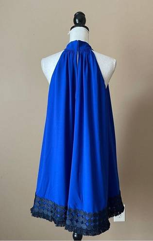 Badgley Mischka BELLE  | Cobalt Blue Eli Halter Dress Sz 2