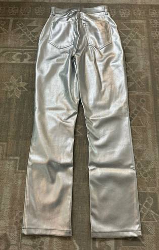 Abercrombie Silver Leather Pants Size 24