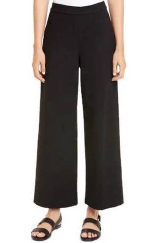 St. John  Sport Black Wide Leg Wool Ankle Pants M