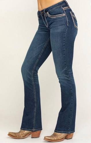 Shyanne  Women’s Sz 29 Boot Cut Scroll Embroidered Western Mid Rise Denim Jeans