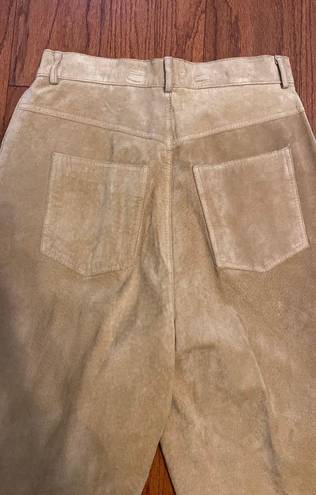 Moda Vintage  Spiegel genuine tan suede high waste pants - size 10.