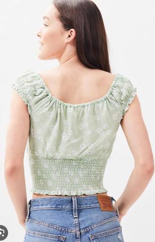 LA Hearts Pacsun Smocked Keyhole Top