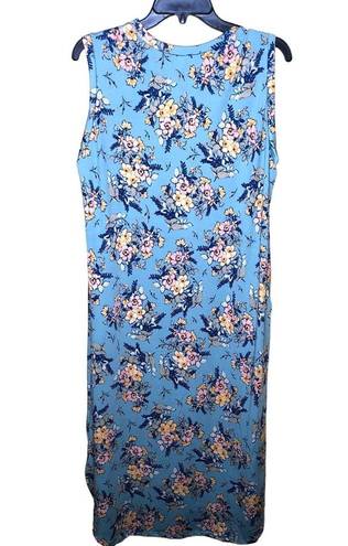 Acting Pro  Dress Sleeveless Floral Midi Pockets New XL