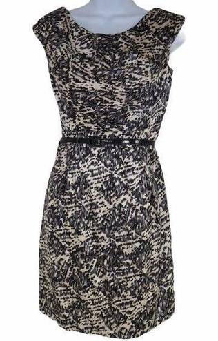 Shoshanna  Silk Boatneck animal print Sheath‎ Dress size 4