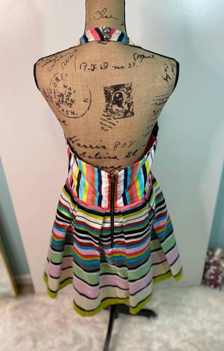 Gabby Skye Taylor Halter Striped Dress Size 10