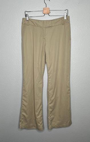 J.Jill  khaki beige mid rise flared tencel dress pants size 8