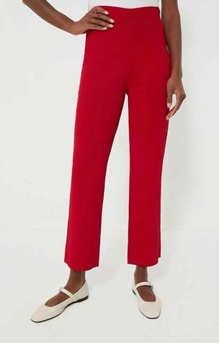 Tuckernuck  Compression Knit Ashford Pants Red Small Crop Pull On