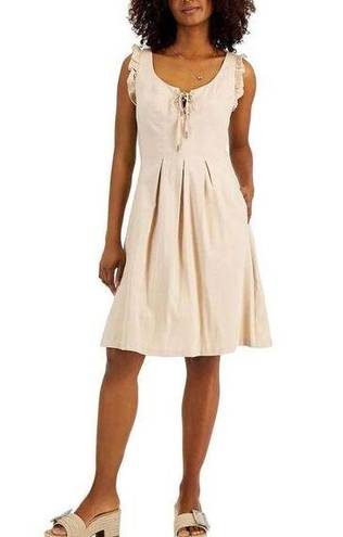 INC NWT-  - TIE DETAIL KNEE-LENGTH FIT & FLARE DRESS- size 14