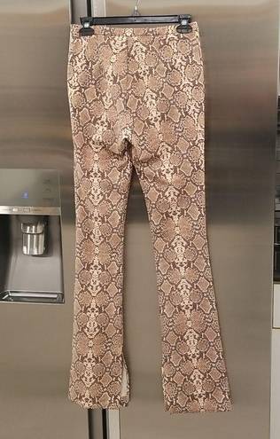 ANINE BING 💕💕 Cigarette Python Trousers ~ Split Cuff Snakeskin Print XS NWT