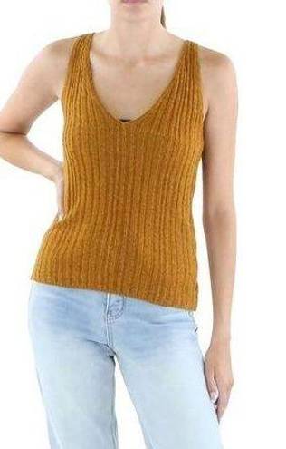 Jessica Simpson  Women's Edith Racerback V Neck Tank Top Sweater M NWT