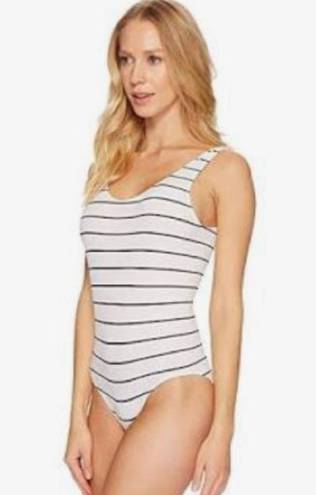 DKNY NWT  Seamless Litewear Bodysuit  Striped Large