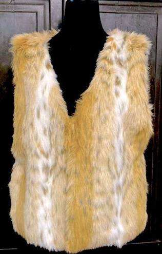 Capelli New York Women's Brown, white & black Faux Fur Vest - Size XL