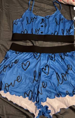 Pajama Set Blue Size L