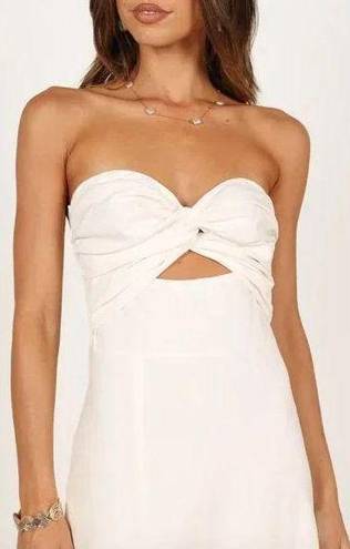 Petal and Pup  Rosetta White Strapless Cut Out Midi Dress 4