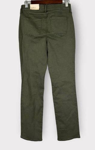 NYDJ Marilyn Straight Jeans Lift Tuck Technology Olive Green Women's Size 4 NWT