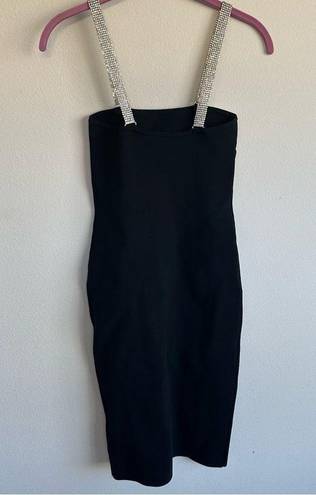 Kendall + Kylie FREE  Black Sequin Sparkle Strap Bandage Dress Size XS