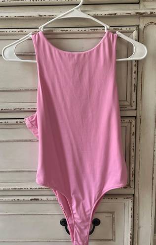 grey lab Bodysuit Pink Silk