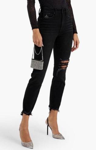 Good American  Good Legs Distressed Skinny Cigarette Jean in Black172