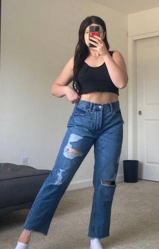 Straight Jeans Size 8 Blue