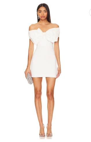 Bardot White Bow Dress