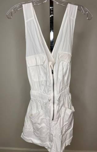 Free People Movement Back On Trek Runsie Romper White