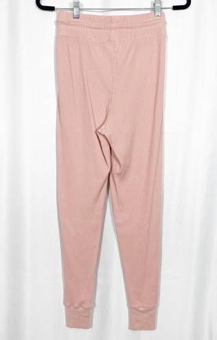 Anthropologie  X Daily Practice High Rise Ribbed Joggers: Blush Pink