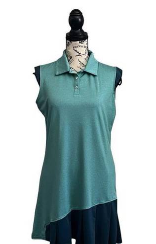 Polo Oxford Golf Mini Tennis Dress  Womens Preppy Outdoor Sports Blue Shorts M