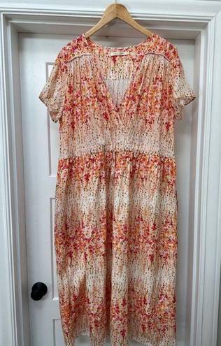 Christy Dawn  tiered floral dress with waist tie size XXL